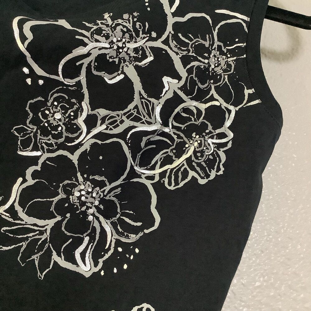 Vintage Y2K 100% Cotton Black Fairy Festival Grunge Dark Feminine Tank Top S - Picture 4 of 4